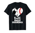 Ball Great Grandma Heart Funny Soccer T-Shirt - Minimalist Print Men Women - T-Shirt, Sweatshirt, Hoodie