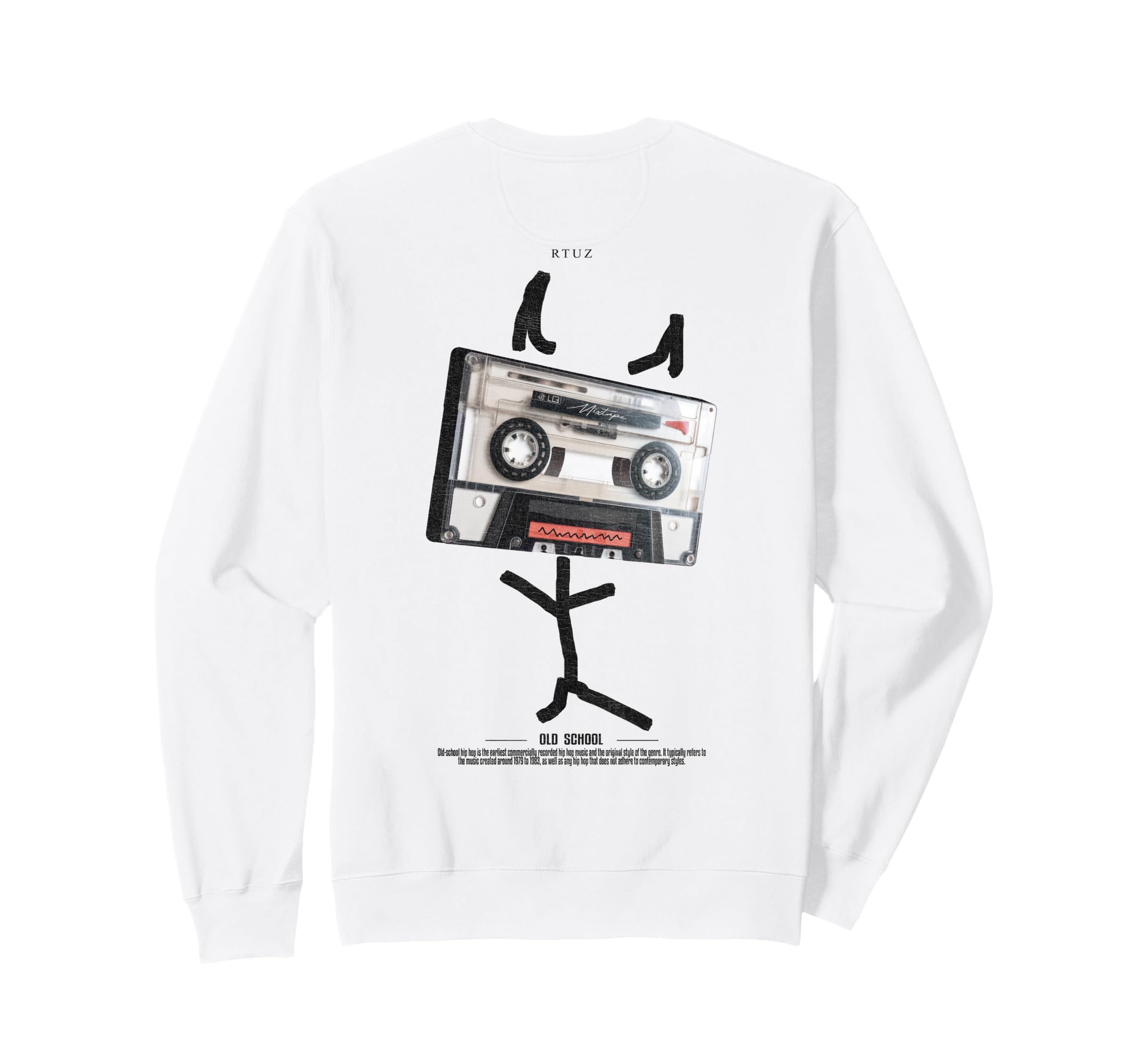 Back Streetwear Old School Music Sweatshirt - Streetwear Style for Adults - T-Shirt, Sweatshirt, Hoodie