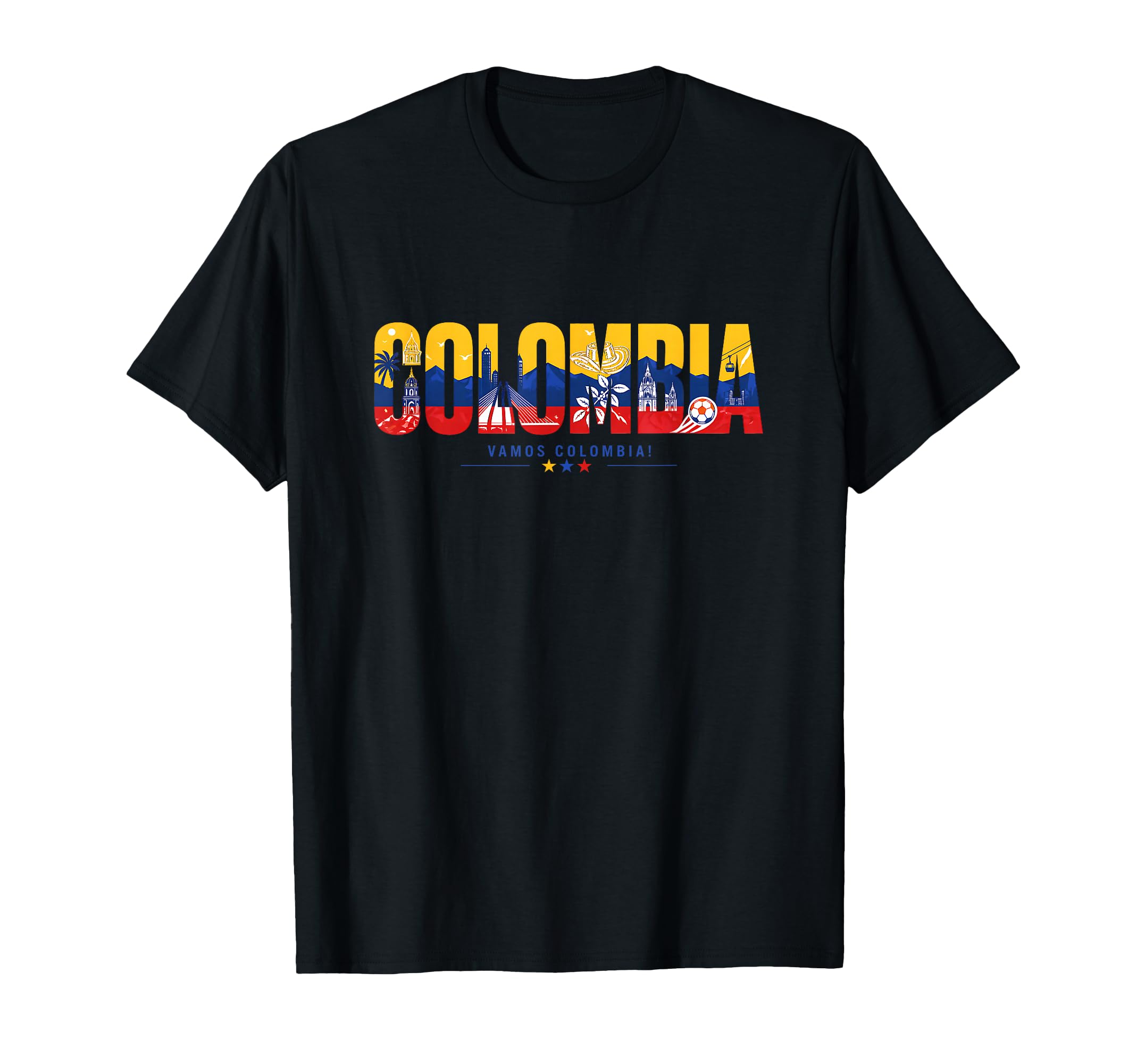 Colombia Soccer Vamos Colombia T-Shirt - Trendy Graphic for Adults - T-Shirt, Sweatshirt, Hoodie