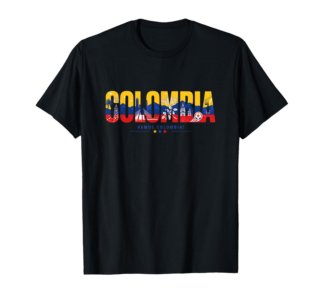 Colombia Soccer Vamos Colombia Football T-Shirt - Unique Graphic Men Women - T-Shirt, Sweatshirt, Hoodie