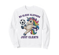 Kawaii Soccer Unicorn Just Cleats Sweatshirt - Graphic Print Unisex - T-Shirt, Sweatshirt, Hoodie