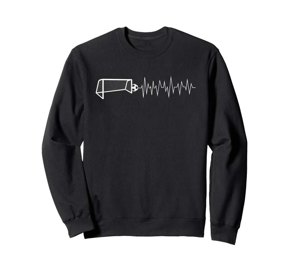 Funny Soccer Heartbeat Ecg Sweatshirt - Streetwear Style Men Women - T-Shirt, Sweatshirt, Hoodie