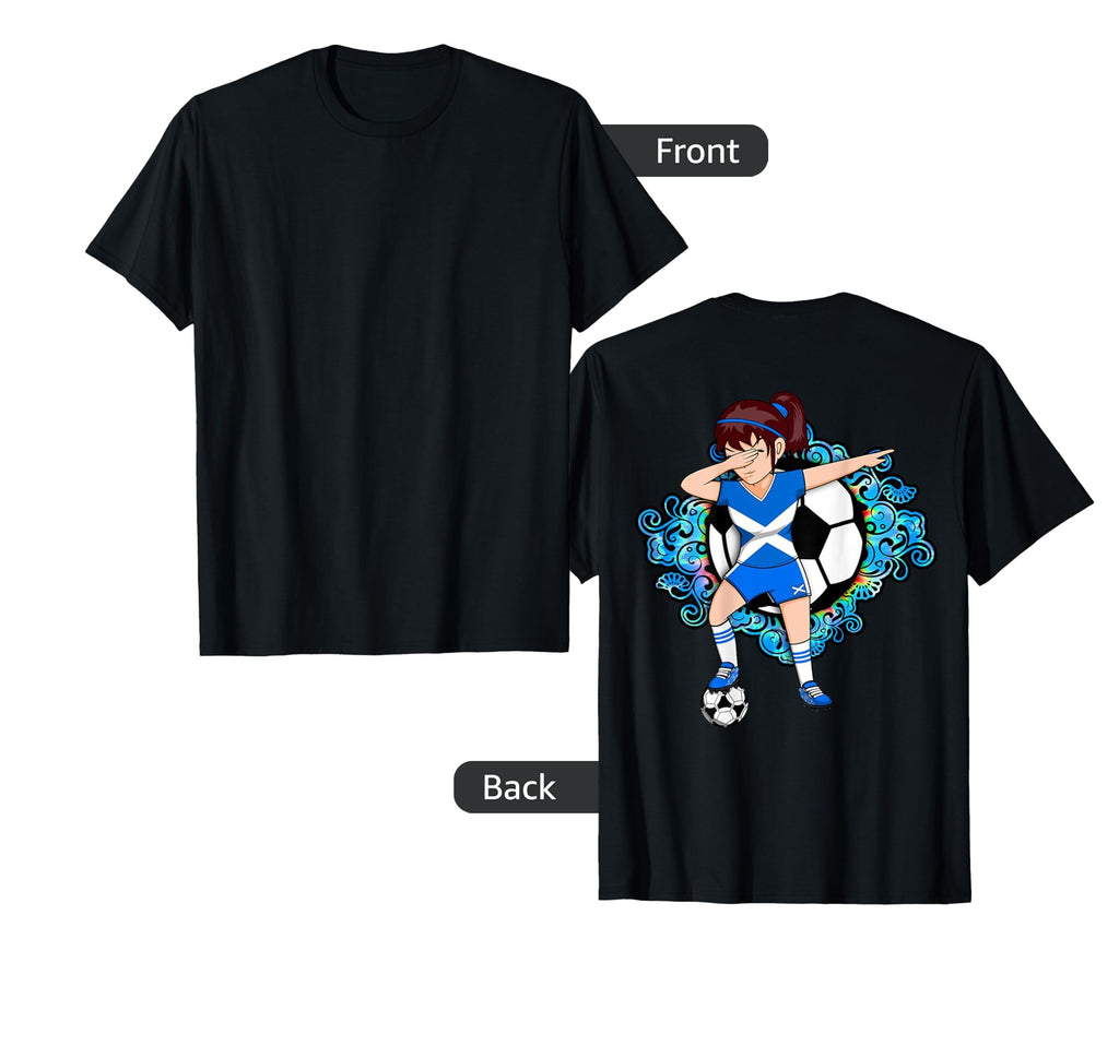 Dabbing Soccer Scotland Jersey Floral T-Shirt - Trendy Graphic for Adults - T-Shirt, Sweatshirt, Hoodie