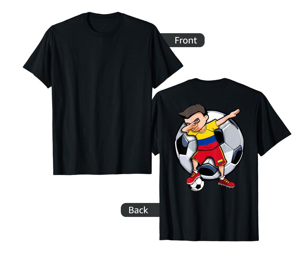 Dabbing Soccer Colombia Football Fans T-Shirt - Graphic Print Men Women - T-Shirt, Sweatshirt, Hoodie