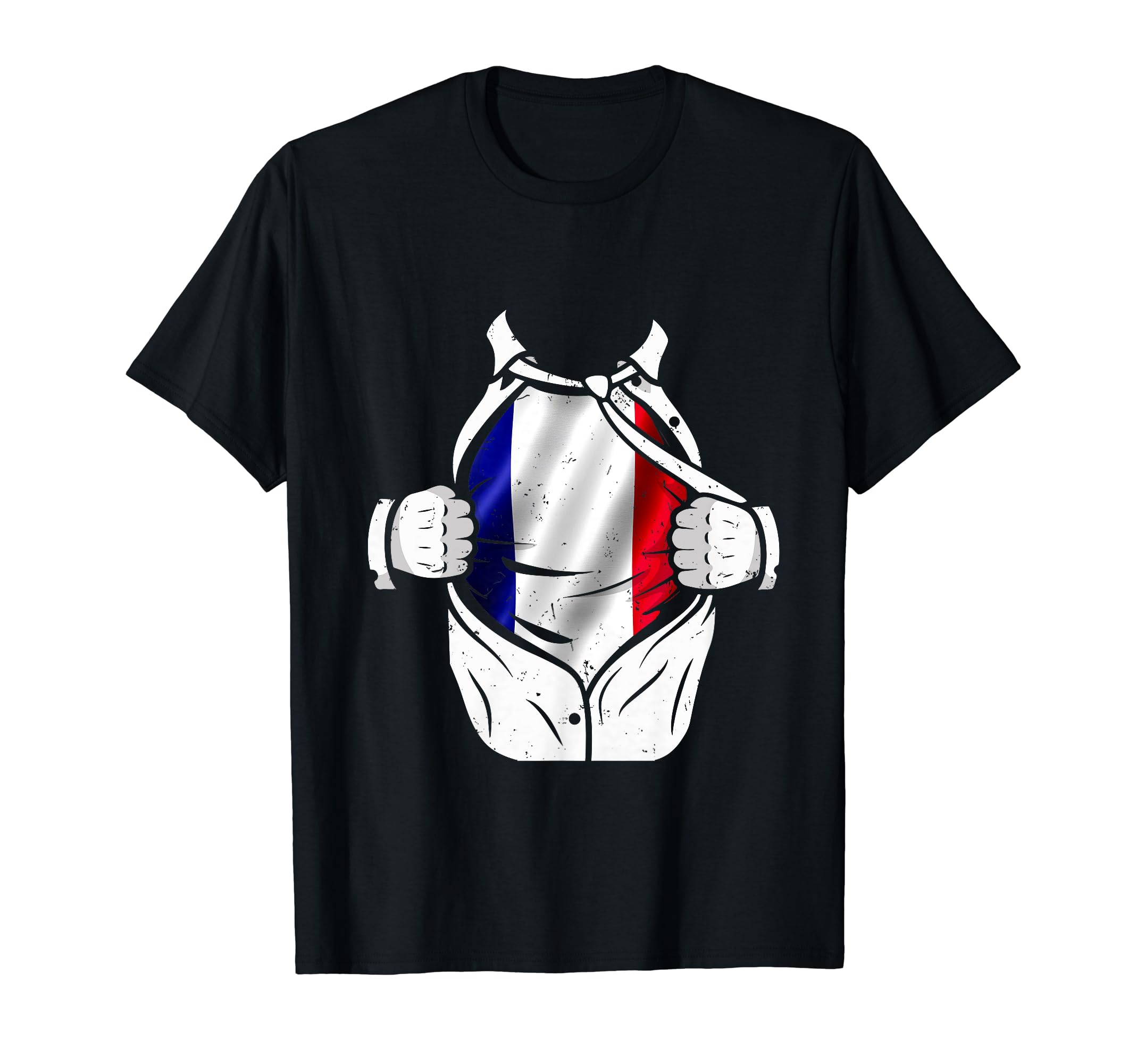 Superhero Flag I Love France Designers T-Shirt - Novelty Apparel Men Women - T-Shirt, Sweatshirt, Hoodie