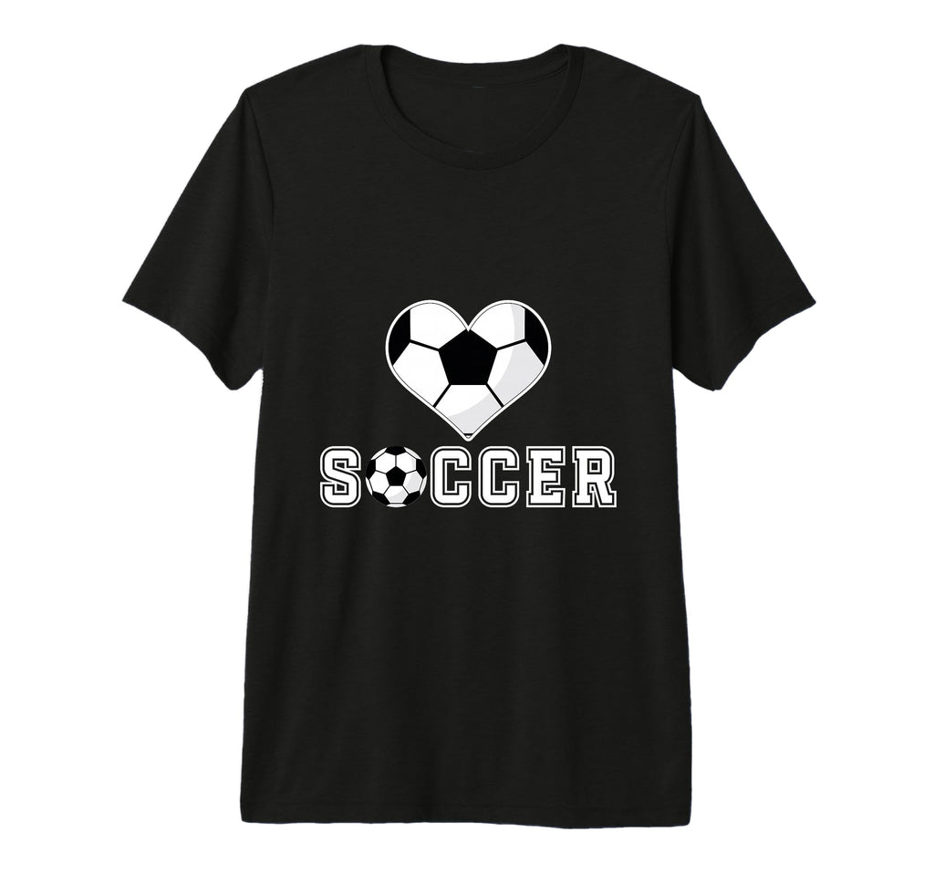 Love Soccer Heart Ball Play Gift T-Shirt - Fun Novelty Design for Adults - T-Shirt, Sweatshirt, Hoodie