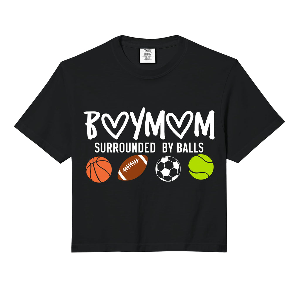 Mom Surrounded Balls Funny Ball Mothers Hoodie - Trendy Graphic for Adults - T-Shirt, Sweatshirt, Hoodie