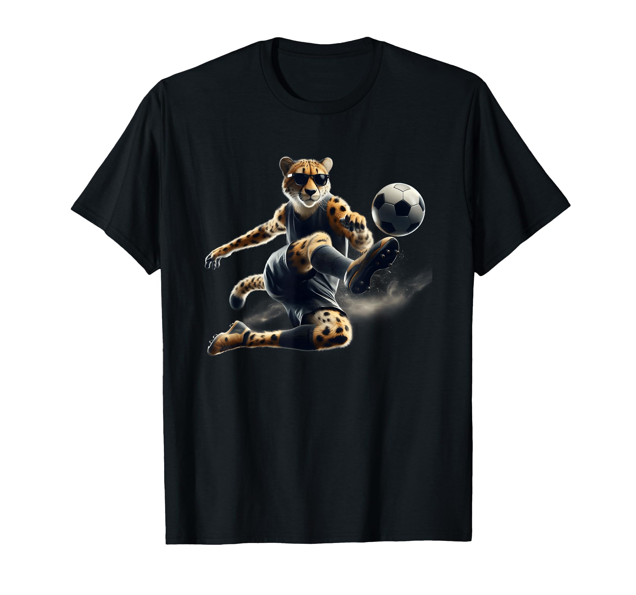 Cheetah Power Soccer Fast Moves And T-Shirt - Custom Art Print for Adults - T-Shirt, Sweatshirt, Hoodie