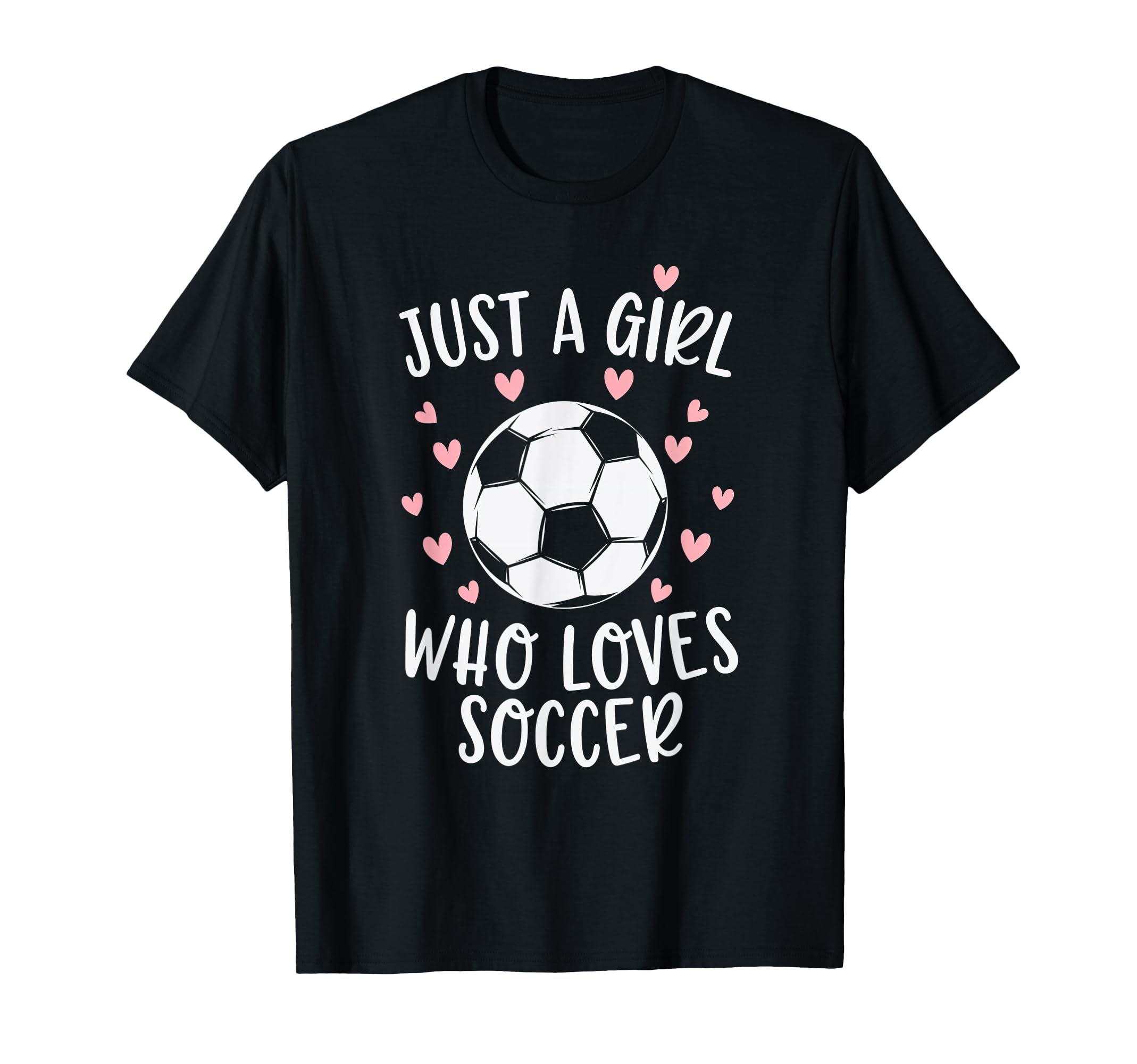 Just Soccer Heart Female Sport Lover T-Shirt - Custom Art Print Men Women - T-Shirt, Sweatshirt, Hoodie