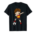 Dabbing Soccer Player Spanish Flag Themed T-Shirt - Graphic Print Unisex - T-Shirt, Sweatshirt, Hoodie