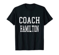 Coach Hamilton Custom Football T-Shirt - Minimalist Print for Adults - T-Shirt, Sweatshirt, Hoodie