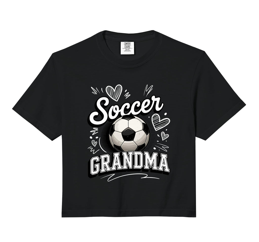 Soccer Grandma Heart Ball Stadium Supporter T-Shirt - Graphic Print Unisex - T-Shirt, Sweatshirt, Hoodie