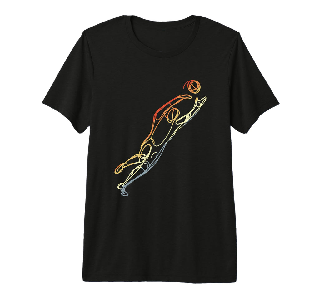 Soccer Goalkeeper Sketch Tri Blend T-Shirt - Custom Art Print Unisex - T-Shirt, Sweatshirt, Hoodie