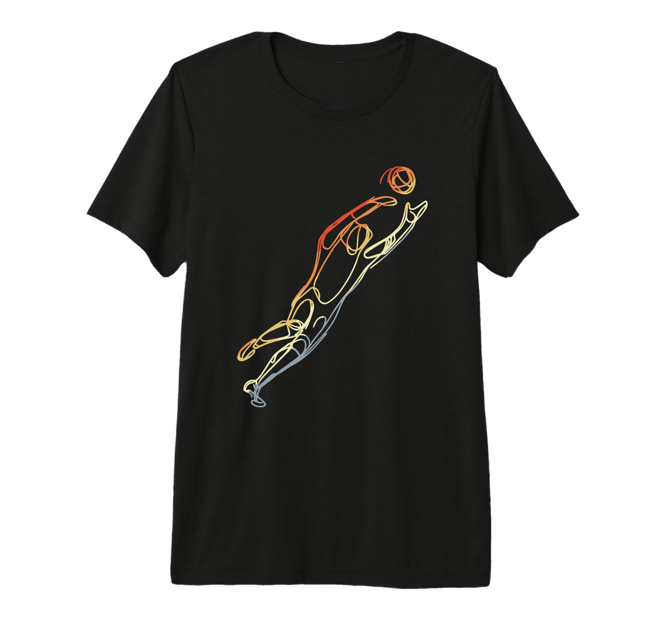 Soccer Goalkeeper Sketch Tri Blend T-Shirt - Custom Art Print Unisex - T-Shirt, Sweatshirt, Hoodie