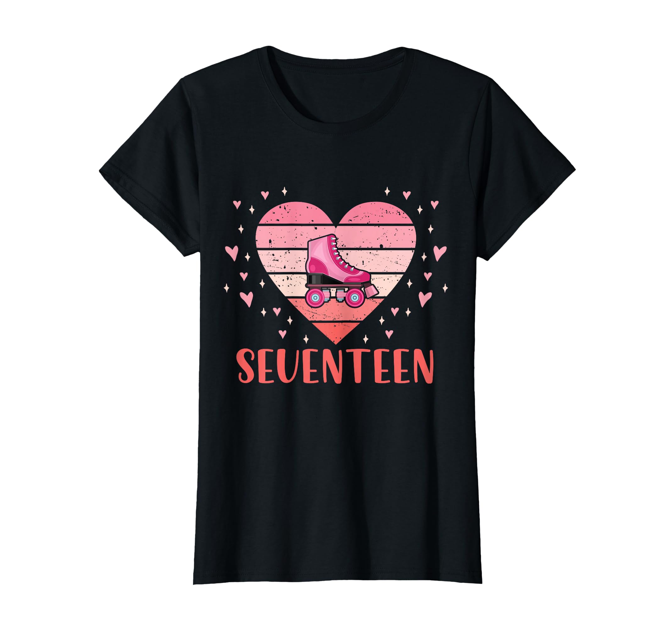 17 Year Old Roller Skating Birthday T-Shirt - Aesthetic Graphic Men Women - T-Shirt, Sweatshirt, Hoodie
