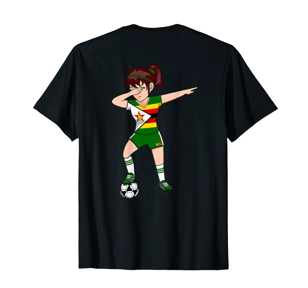 Dabbing Soccer Zimbabwe Jersey T-Shirt - Novelty Apparel Men Women - T-Shirt, Sweatshirt, Hoodie