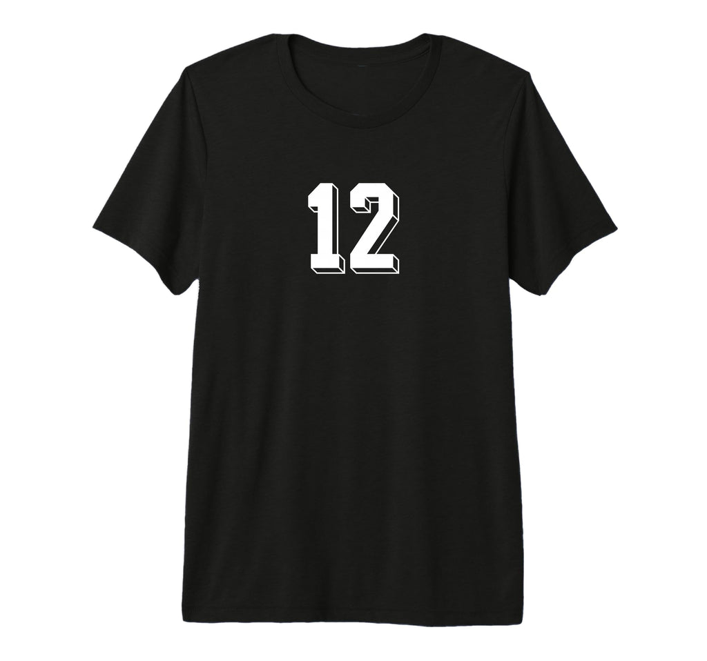 Number 12 80S 90S Soccer Team Jersey T-Shirt - Fun Novelty Design Unisex - T-Shirt, Sweatshirt, Hoodie