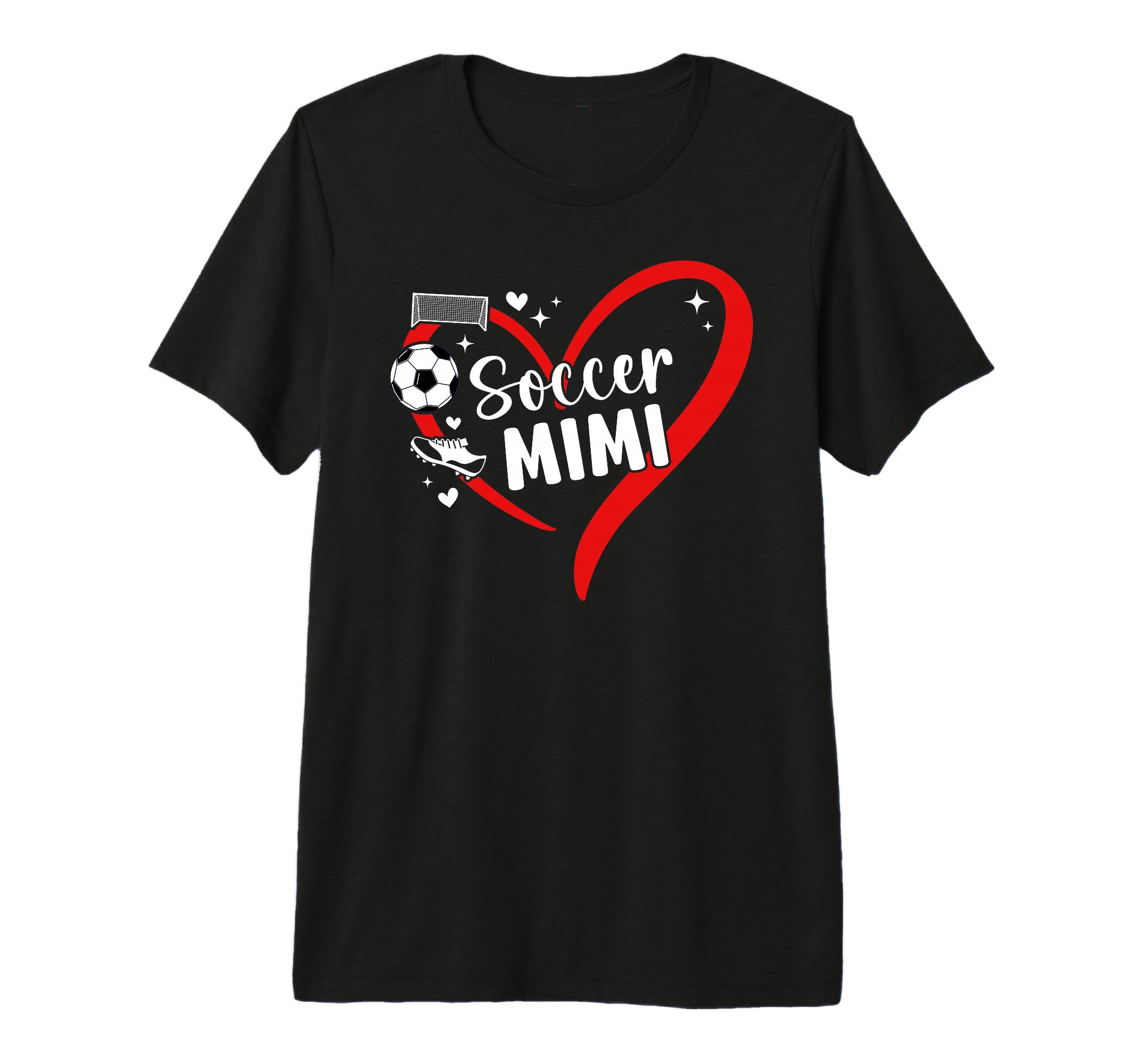 Soccer Mimi Grandma Heart Mimi Soccer T-Shirt - Graphic Print for Adults - T-Shirt, Sweatshirt, Hoodie