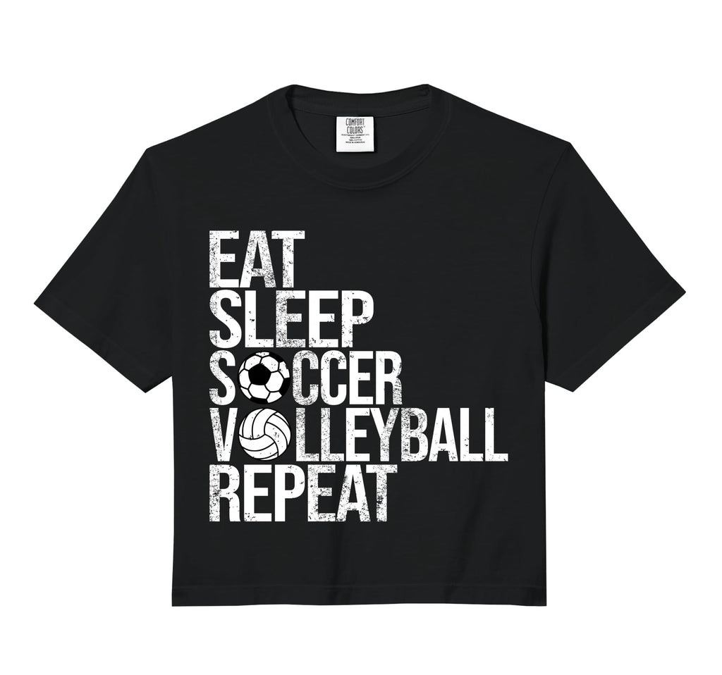 Eat Sleep Soccer Volleyball Repeat Hoodie - Streetwear Style Men Women - T-Shirt, Sweatshirt, Hoodie
