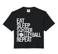 Eat Sleep Soccer Volleyball Repeat Hoodie - Streetwear Style Men Women - T-Shirt, Sweatshirt, Hoodie