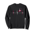 Danish Soccer Player Dansk Heartbeat Sweatshirt - Aesthetic Graphic Unisex - T-Shirt, Sweatshirt, Hoodie