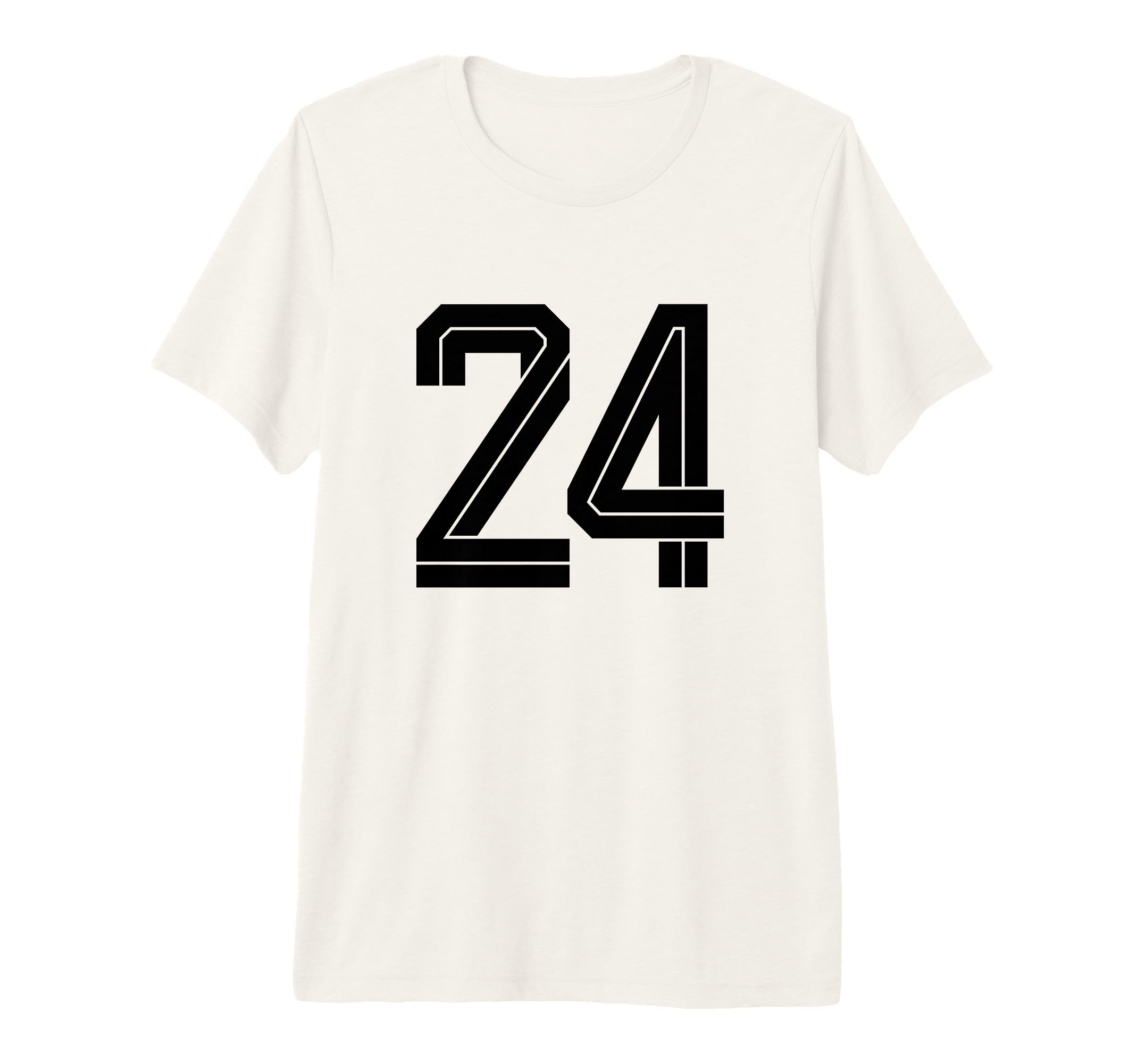 24 White Number 24 Sports Fan T-Shirt - Casual Everyday Wear for Adults - T-Shirt, Sweatshirt, Hoodie