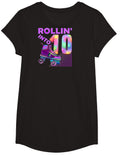 Rollin Into 10 Roller Skating Birthday T-Shirt - Trendy Graphic for Adults - T-Shirt, Sweatshirt, Hoodie