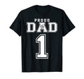 Number 1 Custom Proud Soccer Futbol Dad T-Shirt - Minimalist Print Unisex - T-Shirt, Sweatshirt, Hoodie