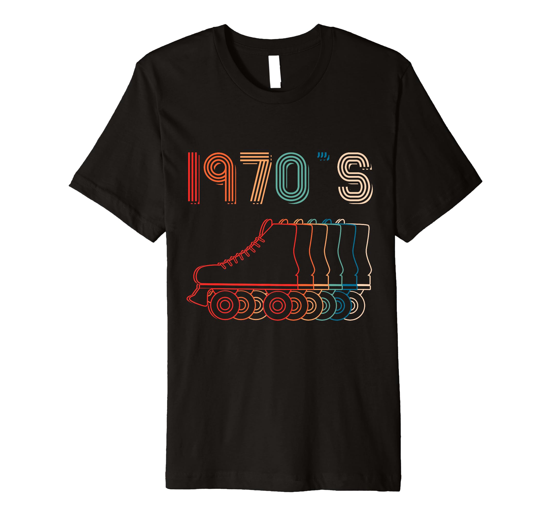 1970S Roller Skates Skating T-Shirt - Fun Novelty Design for Adults - T-Shirt, Sweatshirt, Hoodie