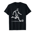 Line Art Soccer Sport Player Football T-Shirt - Custom Art Print Men Women - T-Shirt, Sweatshirt, Hoodie