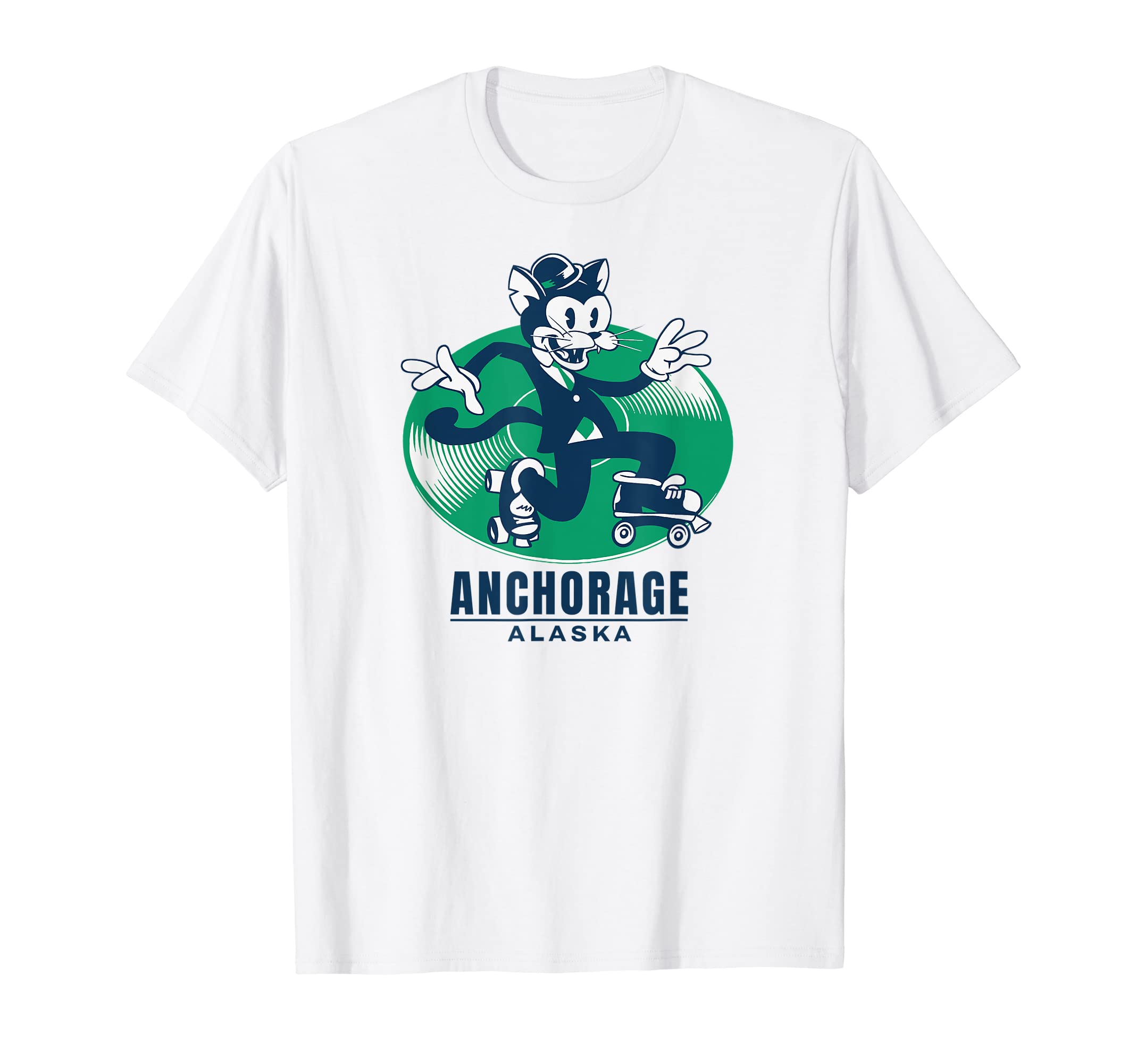 Skate Anchorage Alaska Roller Skating T-Shirt - Graphic Print for Adults - T-Shirt, Sweatshirt, Hoodie