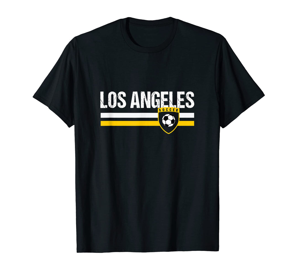 Los Angeles Yellow White Soccer Fan T-Shirt - Novelty Apparel Unisex - T-Shirt, Sweatshirt, Hoodie