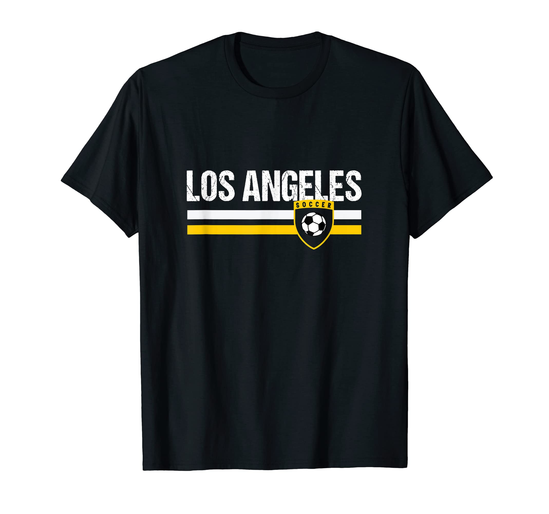 Los Angeles Yellow White Soccer Fan T-Shirt - Novelty Apparel Unisex - T-Shirt, Sweatshirt, Hoodie