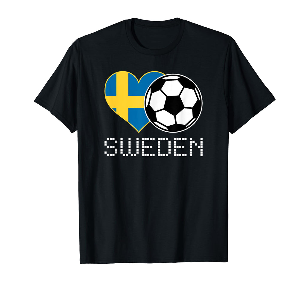 Sweden Soccer Swedish Flag Sverige Love T-Shirt - Aesthetic Graphic Unisex - T-Shirt, Sweatshirt, Hoodie