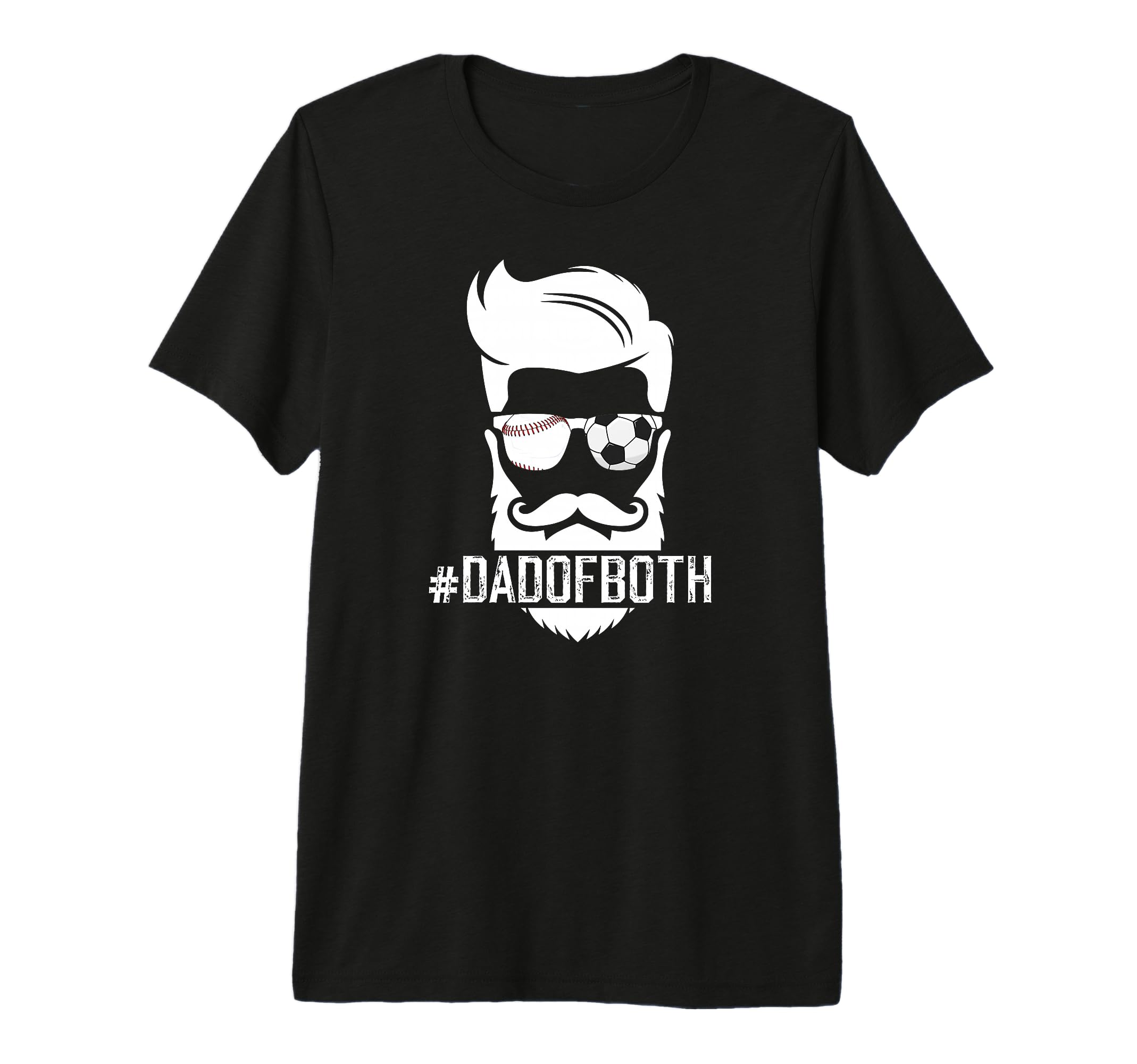 Mens Dad Both Baseball Soccer Dad T-Shirt - Minimalist Print for Adults - T-Shirt, Sweatshirt, Hoodie