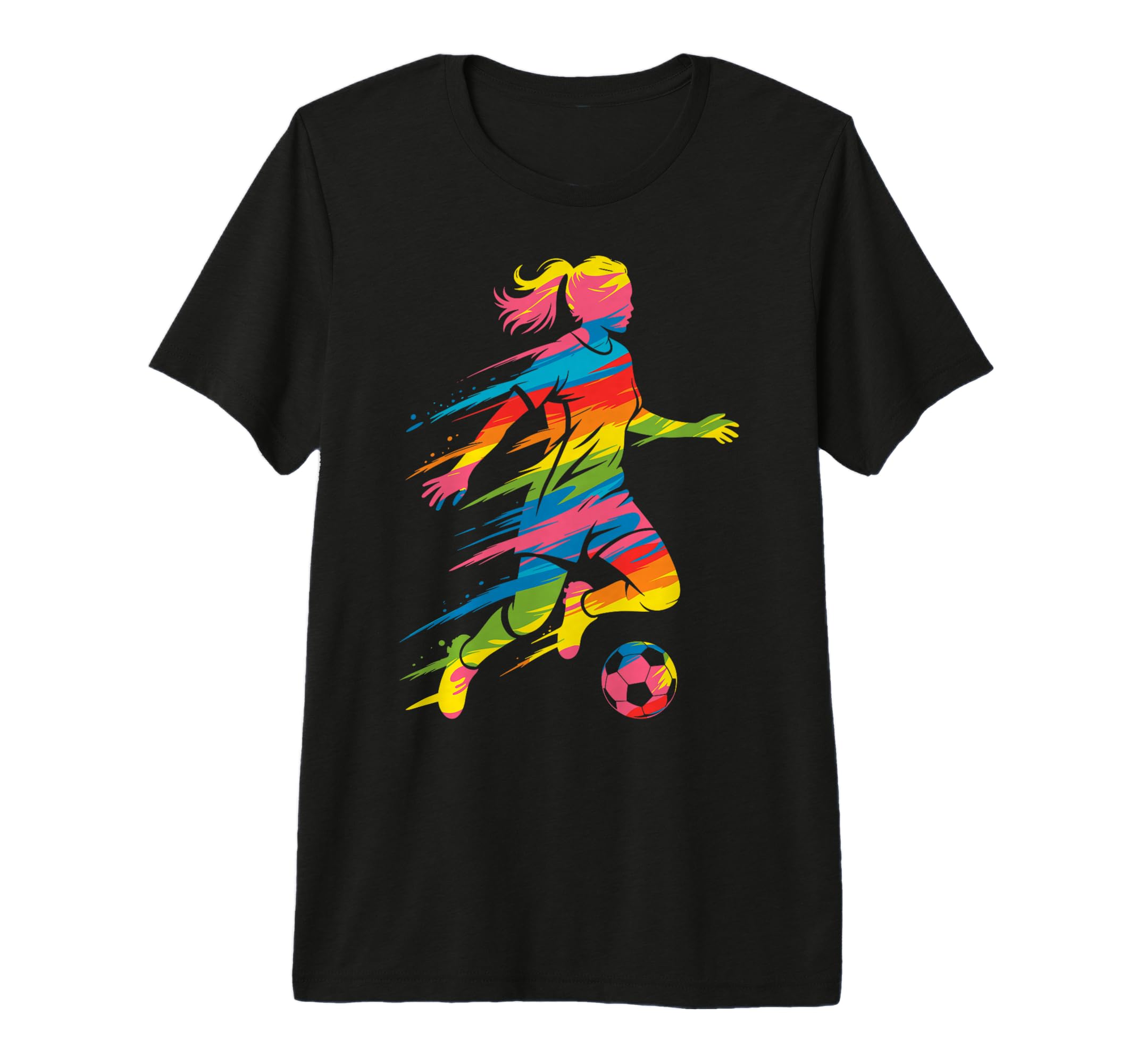 Colorful Funny Soccer Fan Dad Mom T-Shirt - Custom Art Print for Adults - T-Shirt, Sweatshirt, Hoodie
