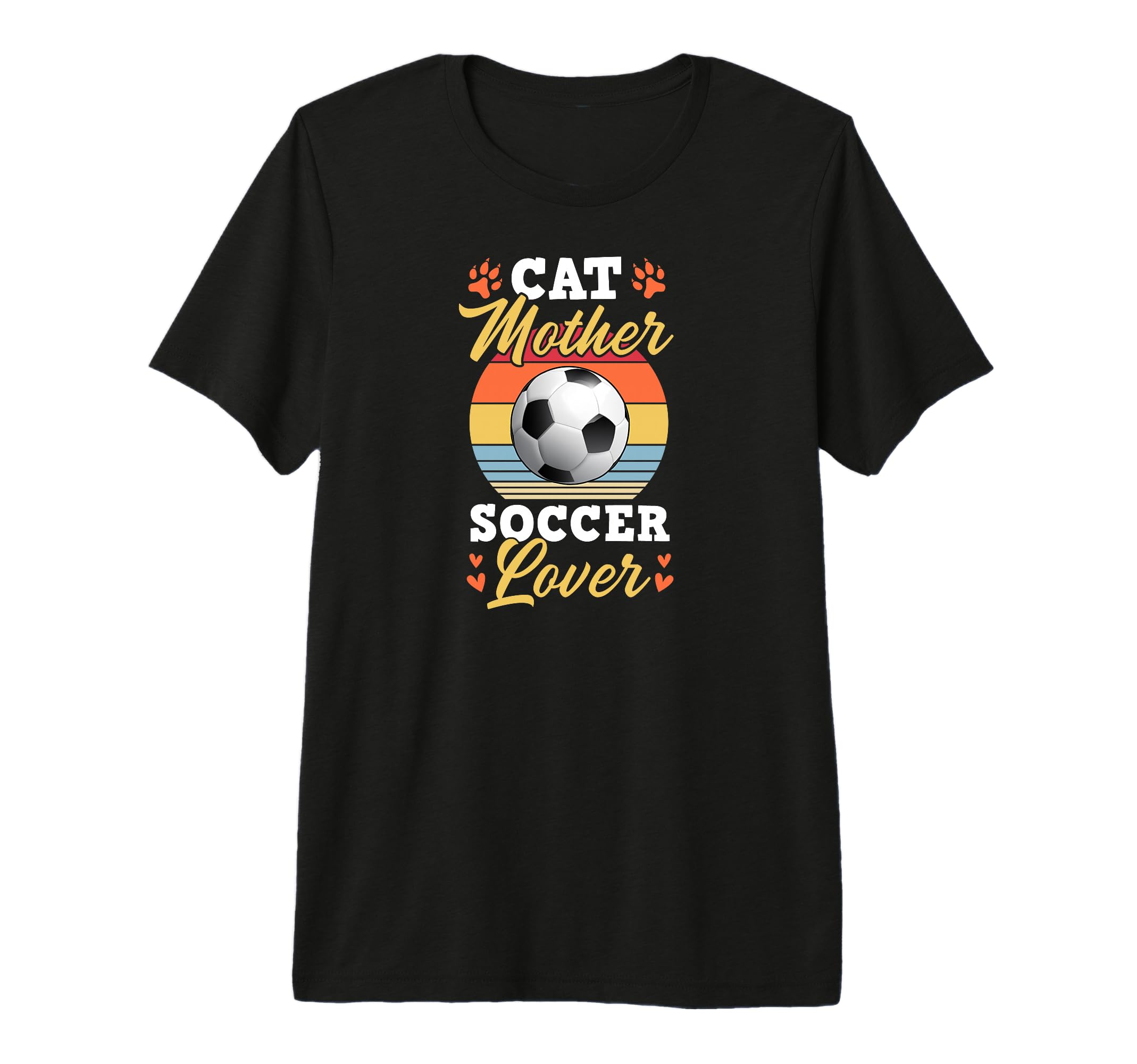 Cat Mother Soccer Lover Tri Blend T-Shirt - Novelty Apparel for Adults - T-Shirt, Sweatshirt, Hoodie