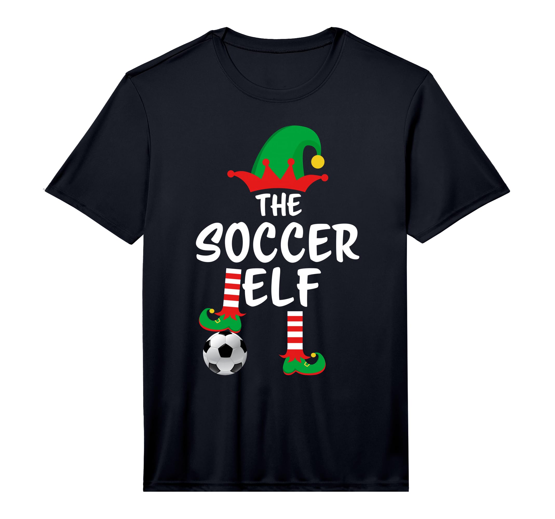 Soccer Elf Matching Family Performance T-Shirt - Unique Graphic Unisex - T-Shirt, Sweatshirt, Hoodie