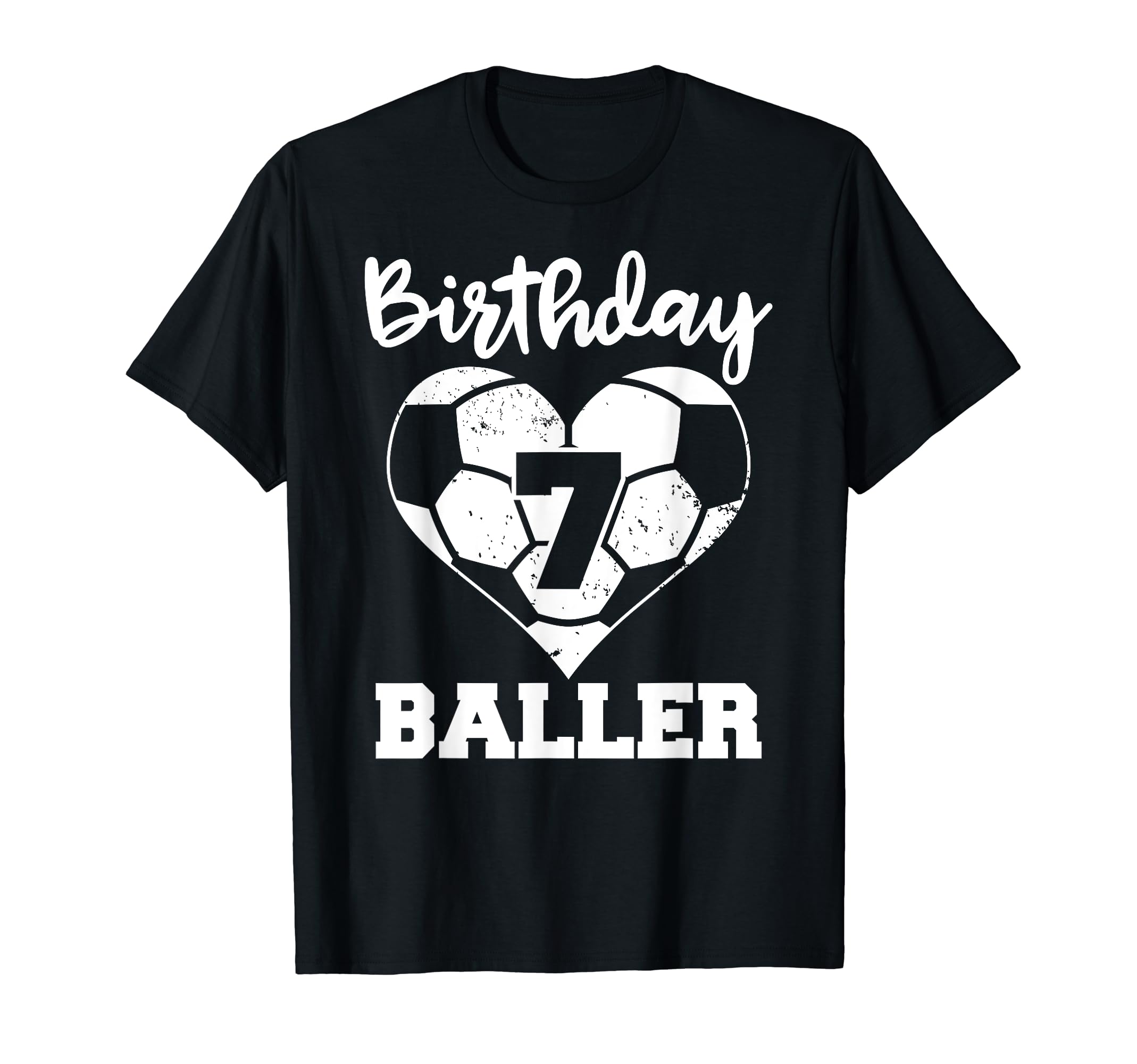 7Th Birthday Baller Funny 7 Year T-Shirt - Casual Everyday Wear Men Women - T-Shirt, Sweatshirt, Hoodie