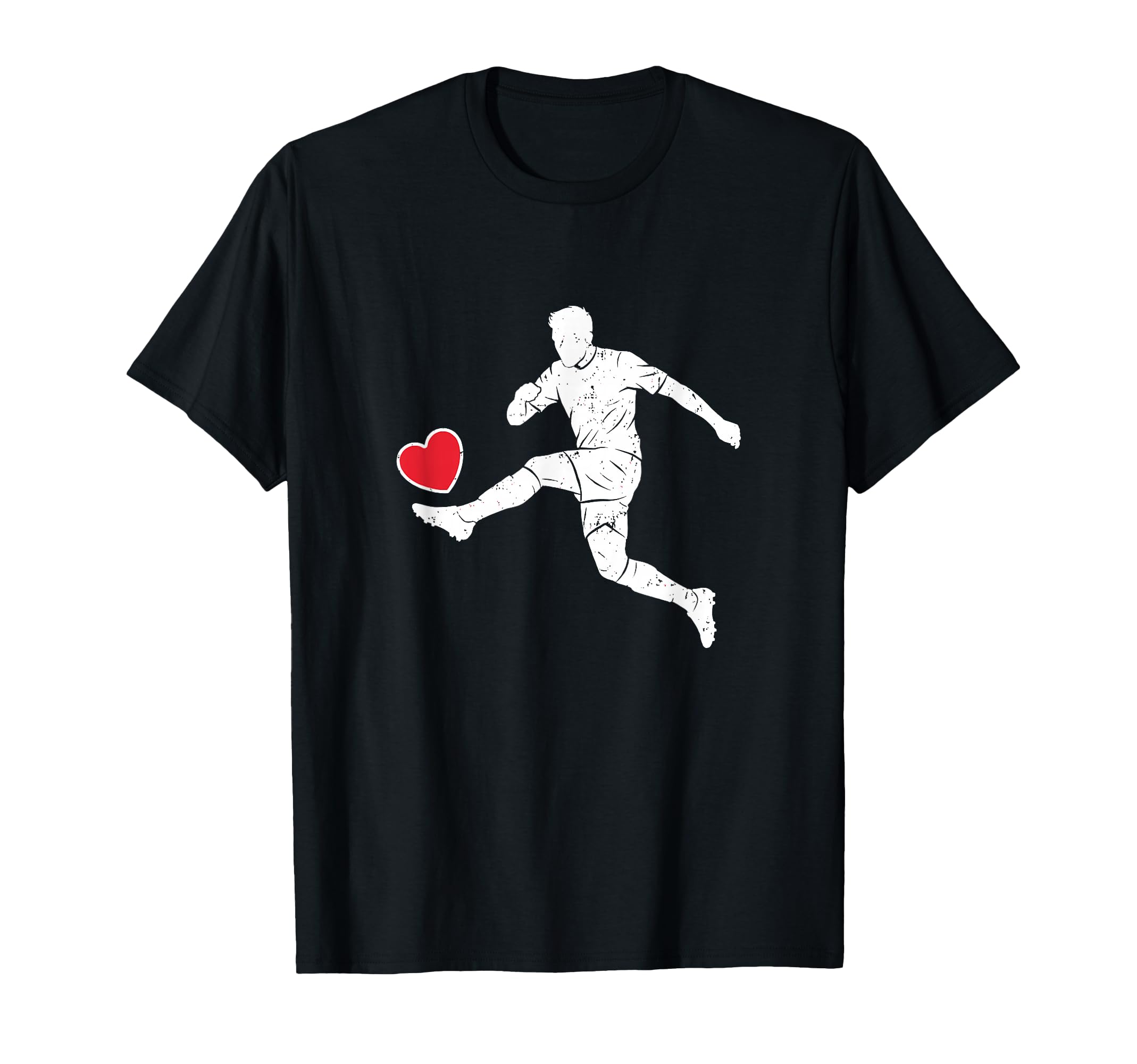 Soccer Heart Football Player Striker T-Shirt - Aesthetic Graphic Men Women - T-Shirt, Sweatshirt, Hoodie
