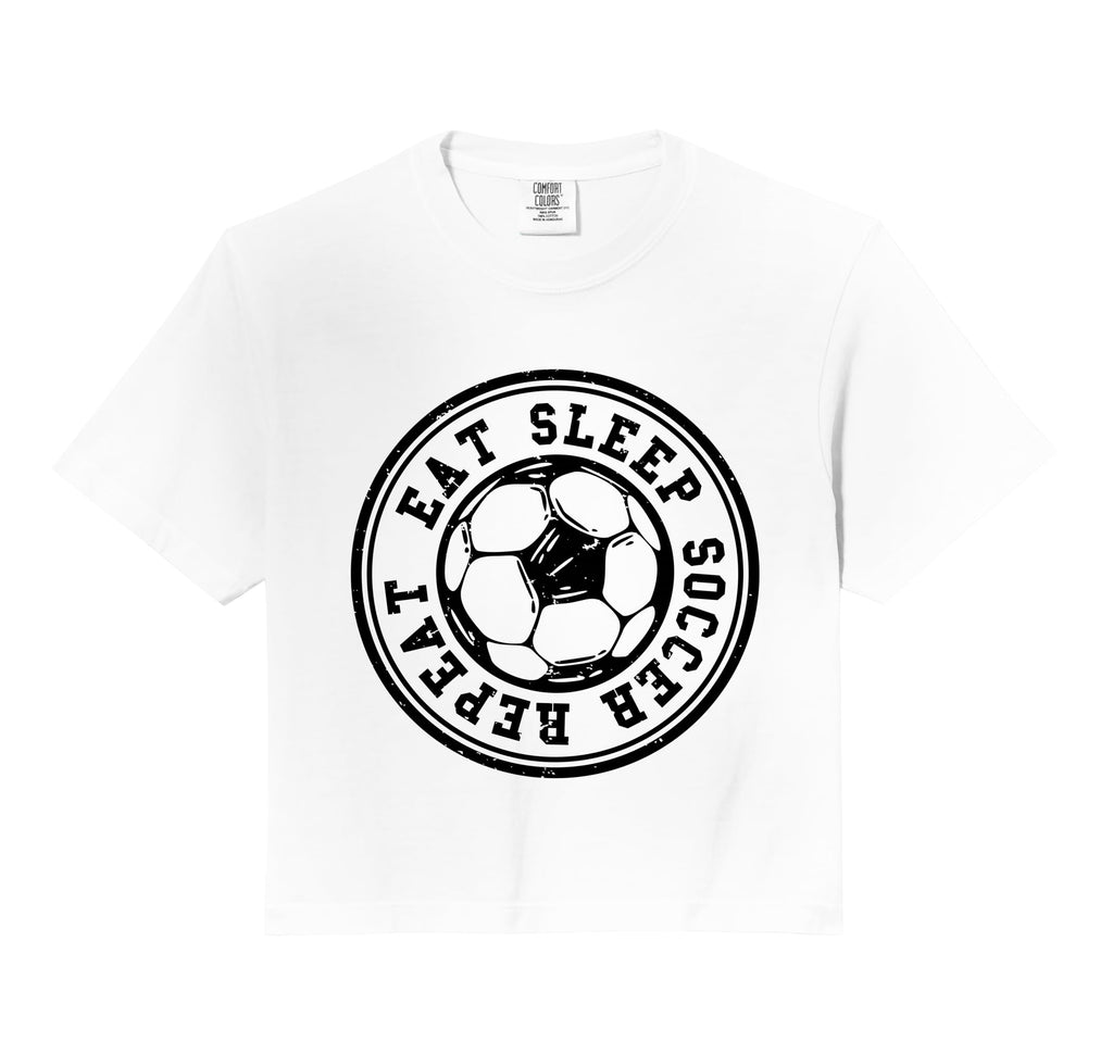 Eat Sleep Soccer Repeat Soccer T-Shirt - Custom Art Print for Adults - T-Shirt, Sweatshirt, Hoodie