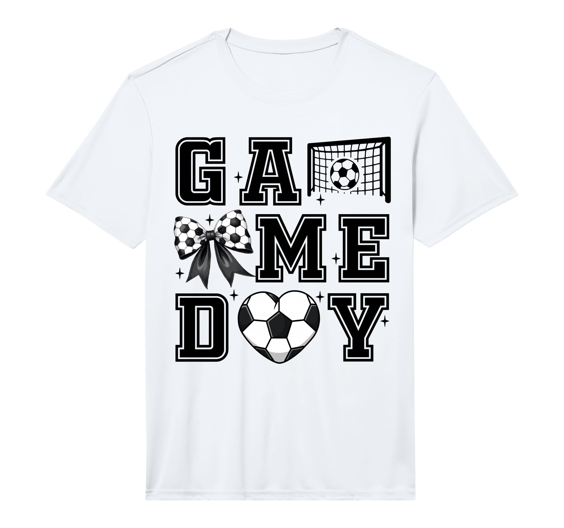 Soccer Coquette Bow Gameday Cheer Mom T-Shirt - Unique Graphic Unisex - T-Shirt, Sweatshirt, Hoodie