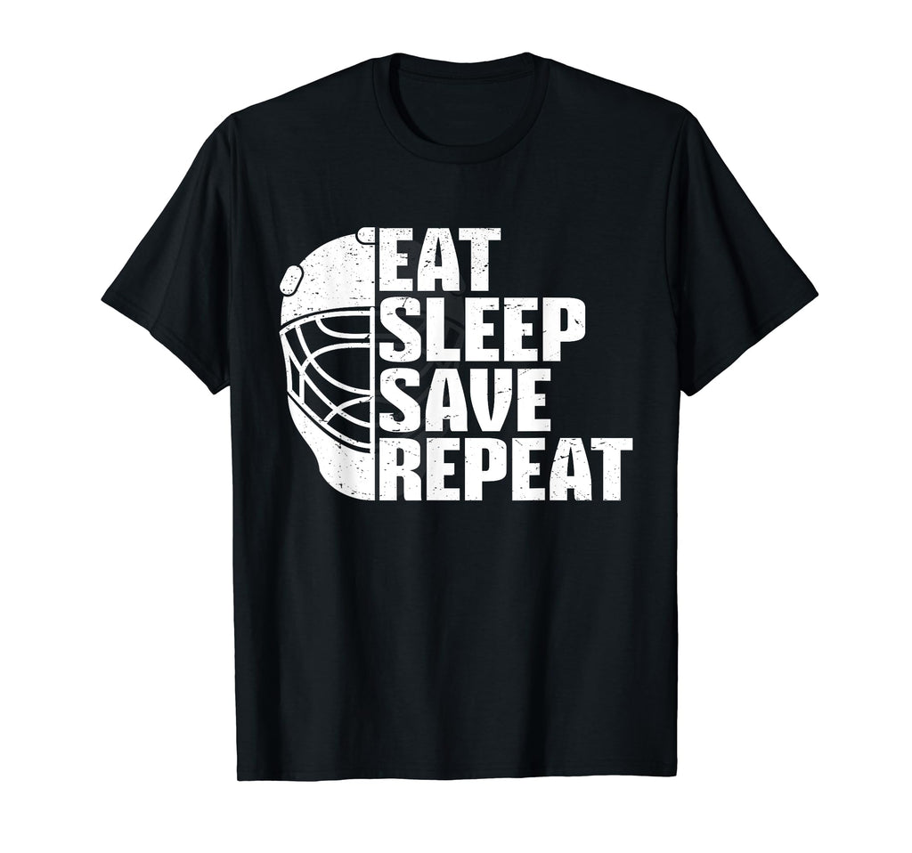 Ice Hockey Goalie Goalkeeper Eat T-Shirt - Fun Novelty Design for Adults - T-Shirt, Sweatshirt, Hoodie