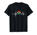 Soccer Heartbeat Soccer Ball Heartbeat T-Shirt - Aesthetic Graphic Unisex - T-Shirt, Sweatshirt, Hoodie