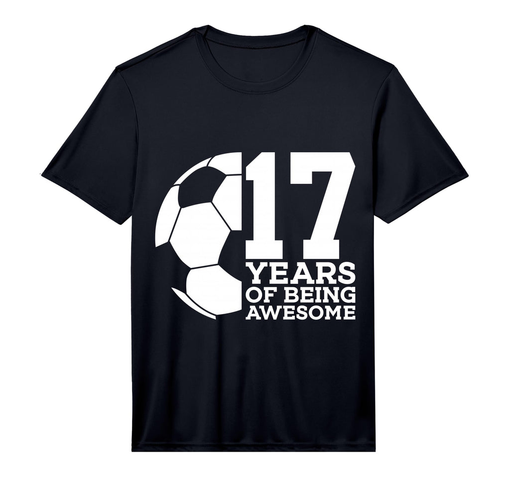 Mens 17 Years Being Awesome Soccer T-Shirt - Fun Novelty Design for Adults - T-Shirt, Sweatshirt, Hoodie
