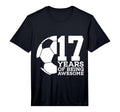 Mens 17 Years Being Awesome Soccer T-Shirt - Fun Novelty Design for Adults - T-Shirt, Sweatshirt, Hoodie