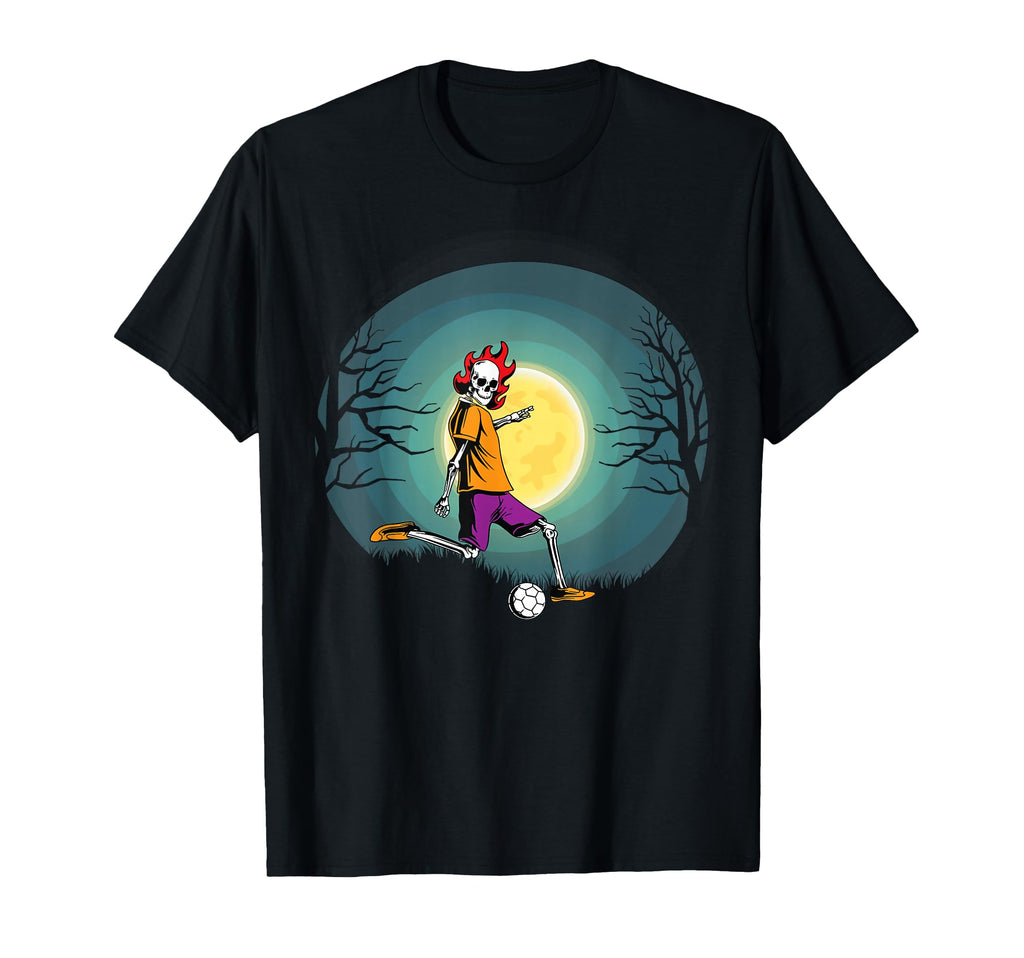 Skeleton Soccer Coach Fan Halloween T-Shirt - Minimalist Print for Adults - T-Shirt, Sweatshirt, Hoodie