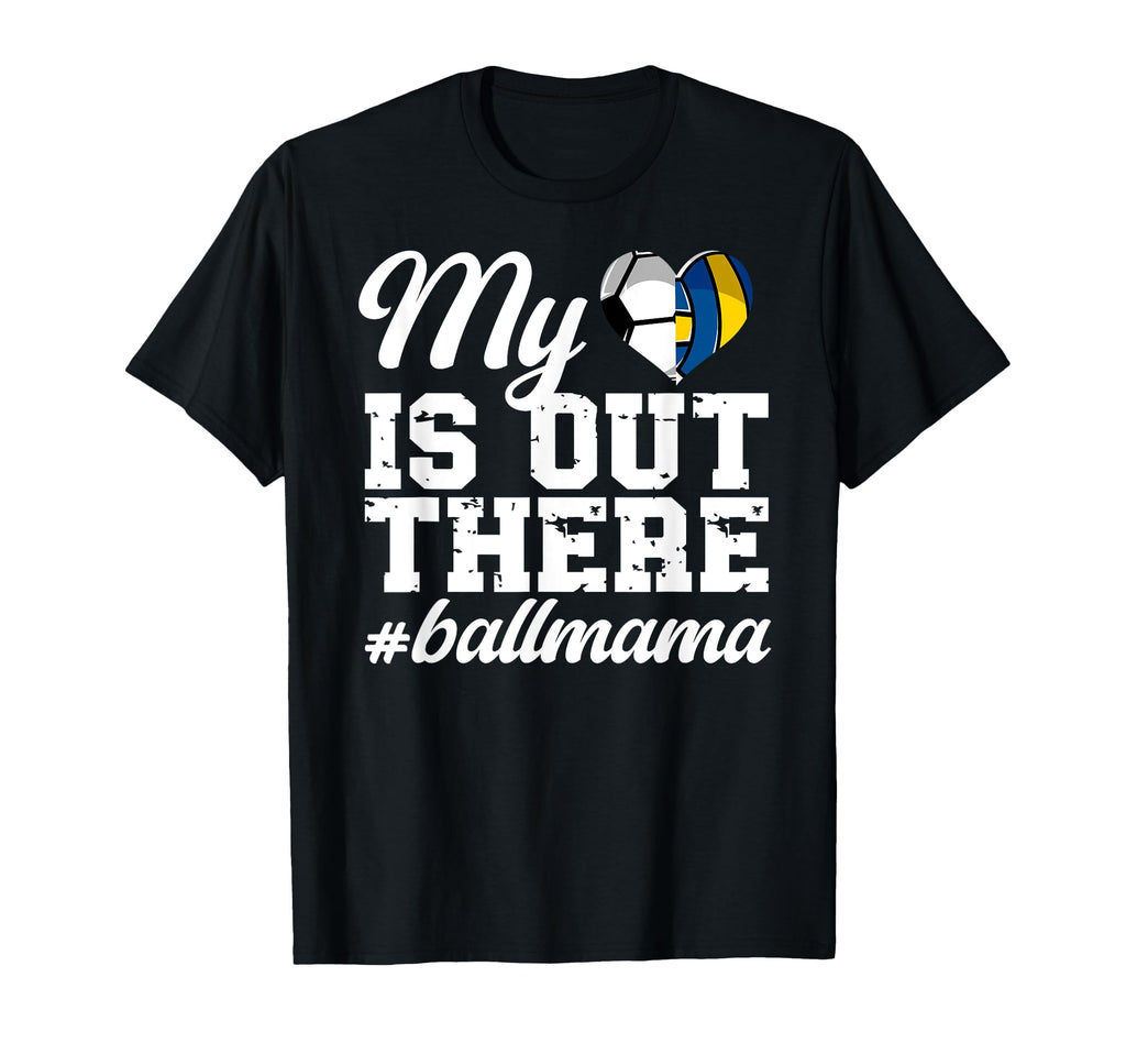 My Heart Is Out There Ball Mama T-Shirt - Minimalist Print for Adults - T-Shirt, Sweatshirt, Hoodie