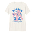 Soccer Fan Coquette Bow Tri Blend T-Shirt - Fun Novelty Design Men Women - T-Shirt, Sweatshirt, Hoodie