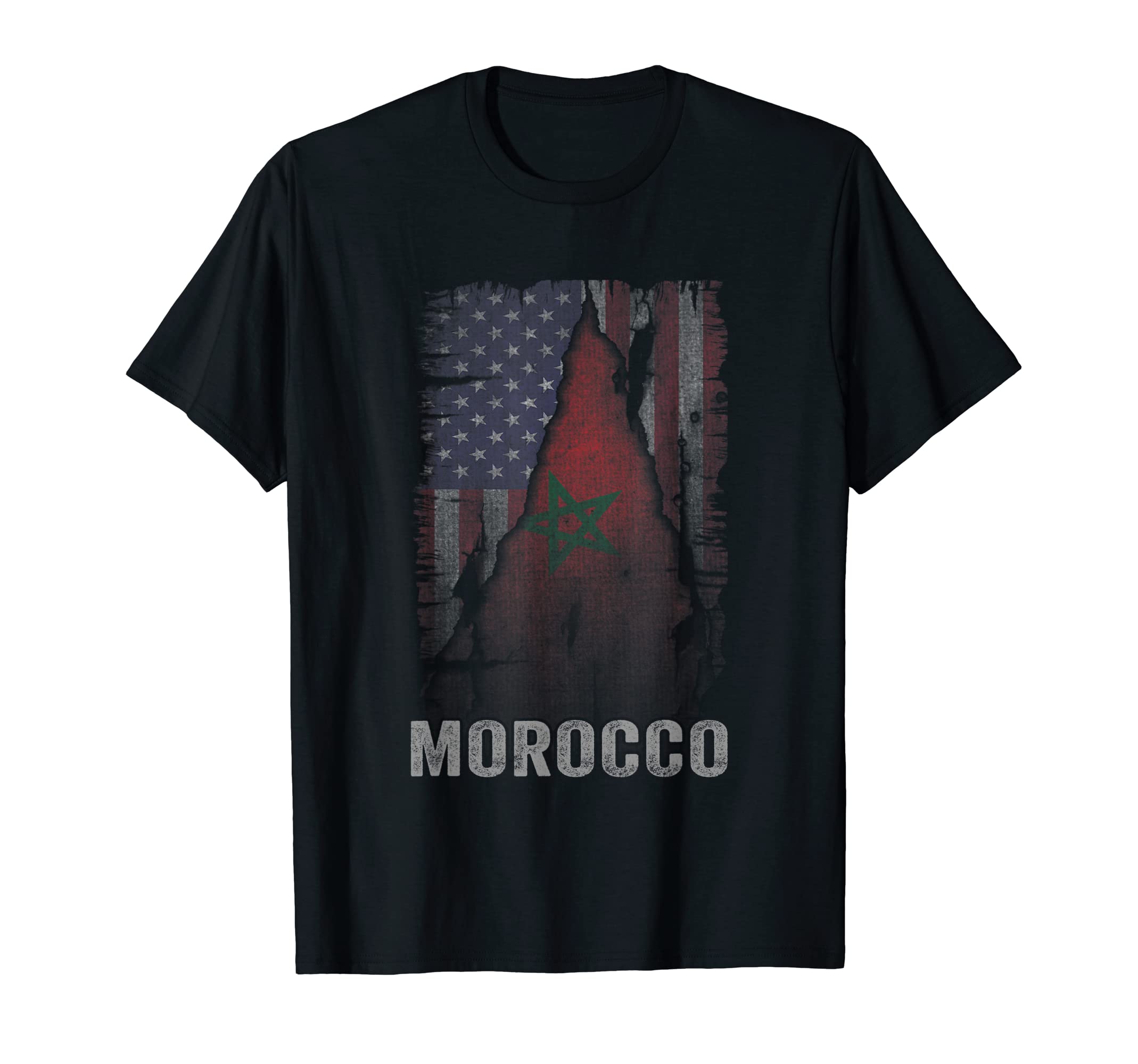 Moorish American Morocco Flag T-Shirt - Fun Novelty Design for Adults - T-Shirt, Sweatshirt, Hoodie